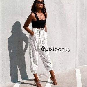 Zara plaid Trousers with Belt